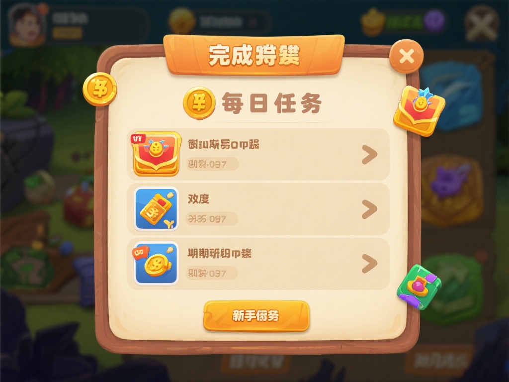 完成每日任务：游戏中的每日任务奖励丰厚，但常常被新